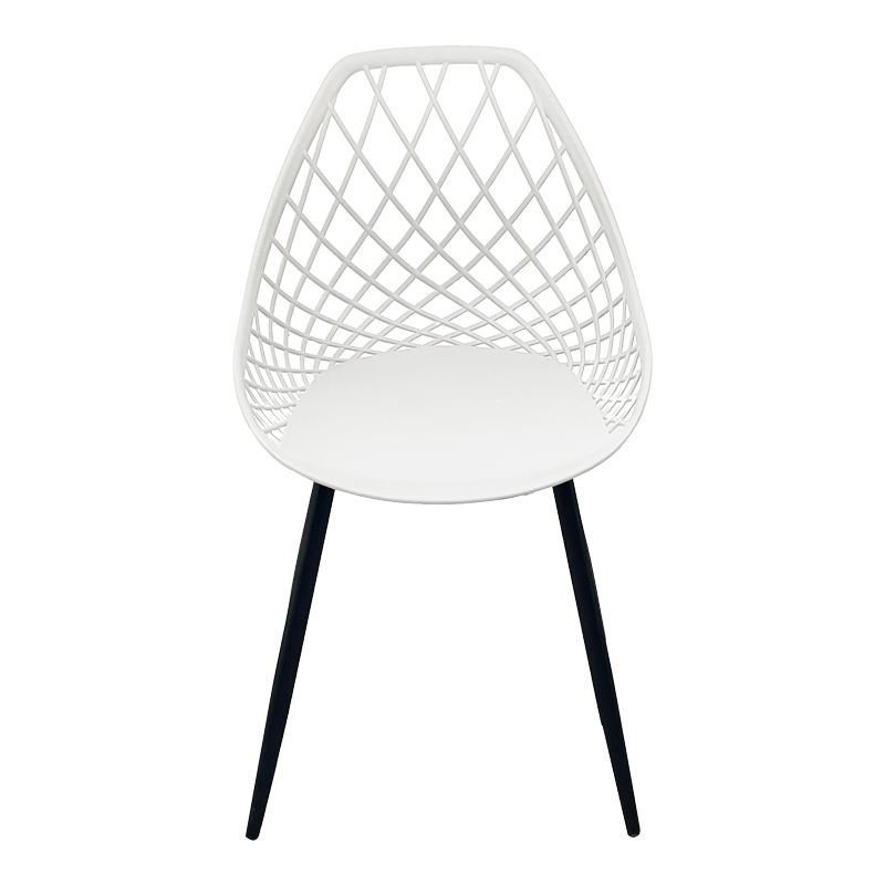 Suan pakoworld pp chair in white shade and black metal leg 56x49x82cm Suan pakoworld pp chair in white shade and black metal leg 56x49x82cm