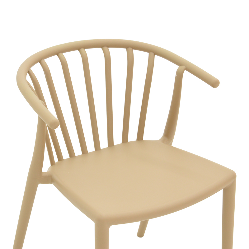 Zelma pakoworld pp armchair in light cappucino color 55x53x73cm Zelma pakoworld pp armchair in light cappucino color 55x53x73cm