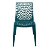 Καρέκλα στοιβαζόμενη Hush pakoworld pp σε μπλε απόχρωση 50x57x81εκ