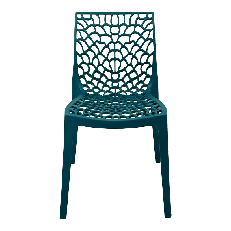 Hush stackable pakoworld pp chair in blue color 50x57x81cm Hush stackable pakoworld pp chair in blue color 50x57x81cm