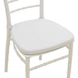 Καρέκλα Tiffany pakoworld με μαξιλάρι pp σε λευκή απόχρωση 40x40x88εκ