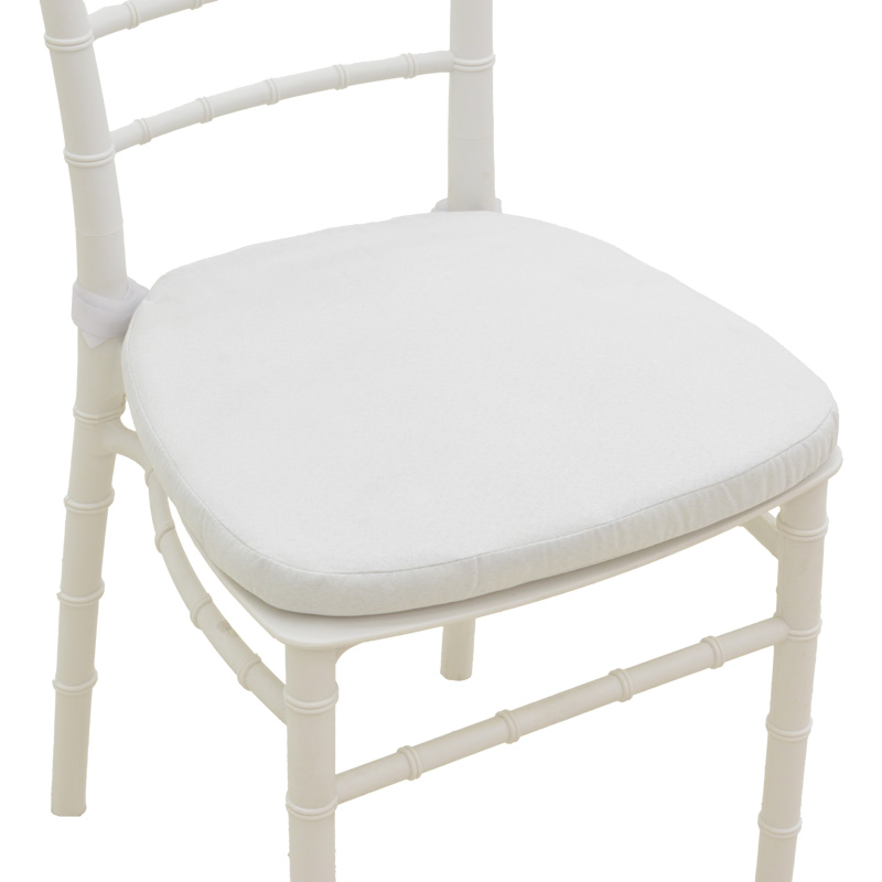 Καρέκλα Tiffany pakoworld με μαξιλάρι pp σε λευκή απόχρωση 40x40x88εκ