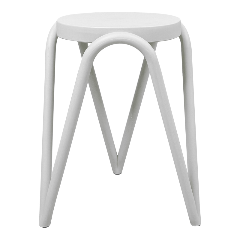 Stool Serzona pakoworld pp in white color D27x45.5cm