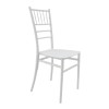 Tiffany Ι pakoworld pp chair in white shade 38.5x46.5x87cm