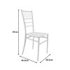 Tiffany Ι pakoworld pp chair in white shade 38.5x46.5x87cm
