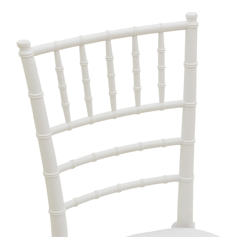 Καρέκλα Tiffany I pakoworld με μαξιλάρι pp σε λευκή απόχρωση 39.5x46.5x87εκ