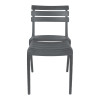 Καρέκλα Almea pakoworld στοιβαζόμενη pp ανθρακί 42.5x55.5x82εκ