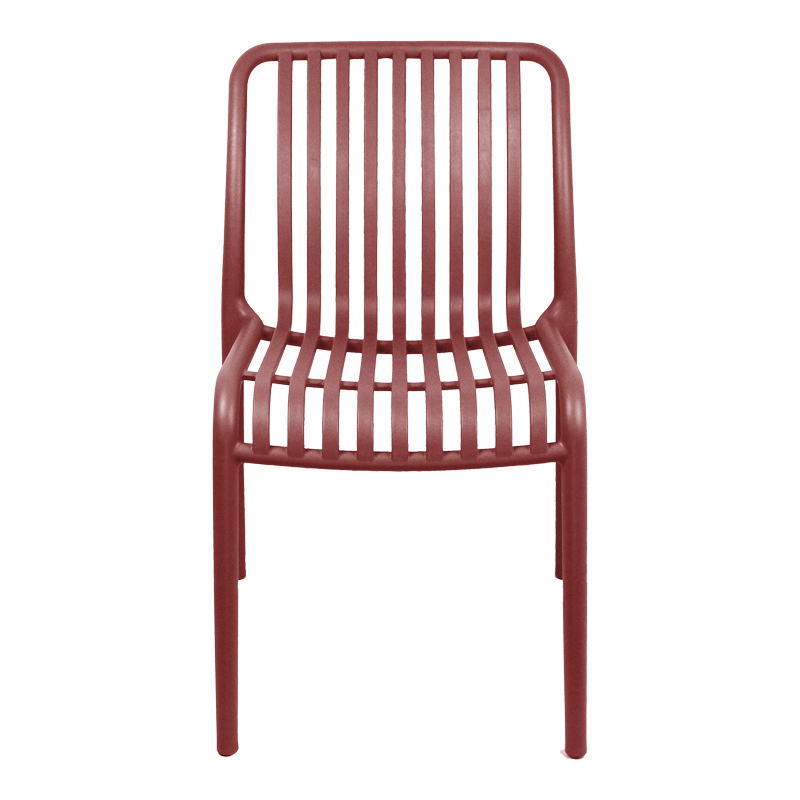 Καρέκλα Zoi pakoworld στοιβαζόμενη terracotta PP 49x58x80εκ