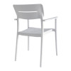 Πολυθρόνα Pilma pakoworld λευκό PP 57x54x82εκ