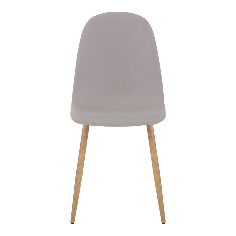 Chair Bella pakoworld light grey fabric-natural metal leg 43x52x88cm Chair Bella pakoworld light grey fabric-natural metal leg 43x52x88cm