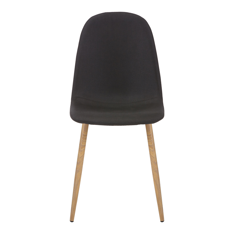 Chair Bella pakoworld antracite fabric-natural metal leg 43x52x88cm Chair Bella pakoworld antracite fabric-natural metal leg 43x52x88cm