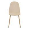 Καρέκλα Bella pakoworld μπεζ βελούδο-πόδι φυσικό μέταλλο 43x52x88εκ