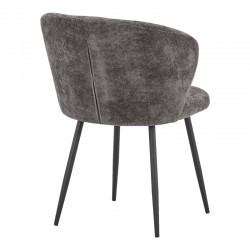 Chair Karg pakoworld brown fabric-leg black metal 57x62x80cm Chair Karg pakoworld brown fabric-leg black metal 57x62x80cm