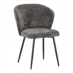 Chair Karg pakoworld brown fabric-leg black metal 57x62x80cm Chair Karg pakoworld brown fabric-leg black metal 57x62x80cm