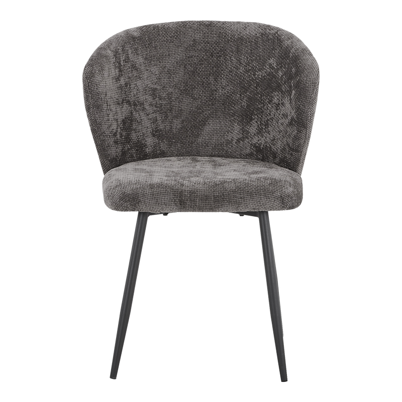 Chair Karg pakoworld brown fabric-leg black metal 57x62x80cm Chair Karg pakoworld brown fabric-leg black metal 57x62x80cm