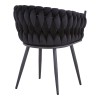 Vivian armchair pakoworld black velvet-leg black metal 61x55x80cm