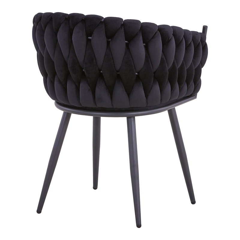 Vivian armchair pakoworld black velvet-leg black metal 61x55x80cm Vivian armchair pakoworld black velvet-leg black metal 61x55x80cm