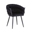 Vivian armchair pakoworld black velvet-leg black metal 61x55x80cm