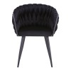 Vivian armchair pakoworld black velvet-leg black metal 61x55x80cm