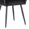 Vivian armchair pakoworld black velvet-leg black metal 61x55x80cm