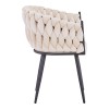 Vivian armchair pakoworld beige velvet-leg black metal 61x55x80cm