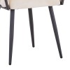 Vivian armchair pakoworld beige velvet-leg black metal 61x55x80cm