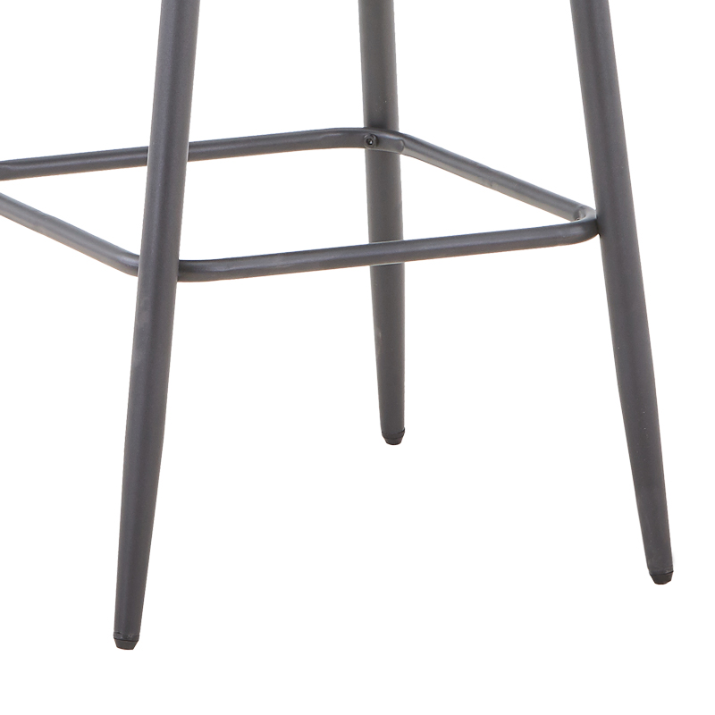 Vivian bar stool pakoworld beige velvet-leg black metal 57x50x100cm Vivian bar stool pakoworld beige velvet-leg black metal 57x50x100cm