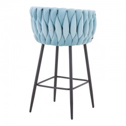 Vivian bar stool pakoworld siel velvet-leg black metal 57x50x100cm Vivian bar stool pakoworld siel velvet-leg black metal 57x50x100cm