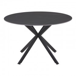 Stoyen pakoworld table black marble ceramic-black metal D120x75cm Stoyen pakoworld table black marble ceramic-black metal D120x75cm