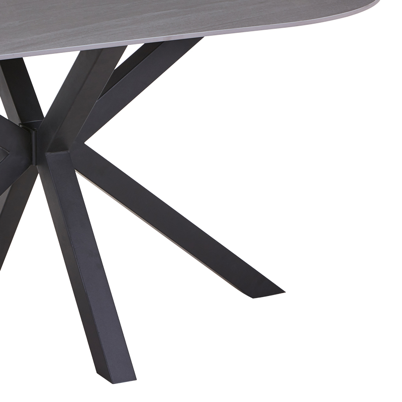 Makrey table pakoworld gray marble ceramic-black metal 160x90x75cm Makrey table pakoworld gray marble ceramic-black metal 160x90x75cm