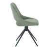 Luciano I pakoworld swivel chair in green fabric-metal leg black 52.5x54x85cm