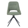 Luciano I pakoworld swivel chair in green fabric-metal leg black 52.5x54x85cm