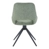 Luciano I pakoworld swivel chair in green fabric-metal leg black 52.5x54x85cm