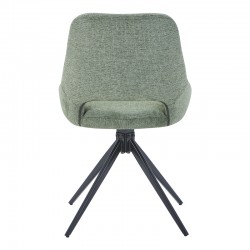 Luciano I pakoworld swivel chair in green fabric-metal leg black 52.5x54x85cm Luciano I pakoworld swivel chair in green fabric-metal leg black 52.5x54x85cm