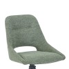 Luciano I pakoworld swivel chair in green fabric-metal leg black 52.5x54x85cm