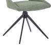 Luciano I pakoworld swivel chair in green fabric-metal leg black 52.5x54x85cm