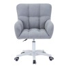 Givole pakoworld office chair in grey teddy fabric 55x50x76-86cm