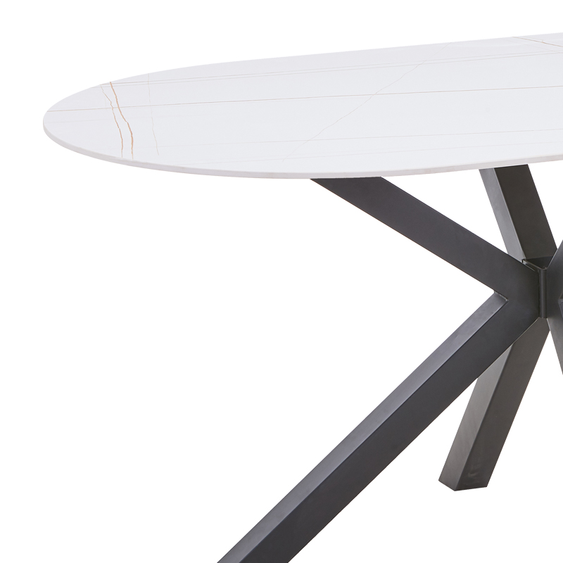 Vivian-Makrey pakoworld dining table 5 pcs beige velvet - white marble 160x90x75cm Vivian-Makrey pakoworld dining table 5 pcs beige velvet - white marble 160x90x75cm