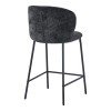 Bar stool Karg pakoworld gray fabric-black metal leg 49x46x93cm