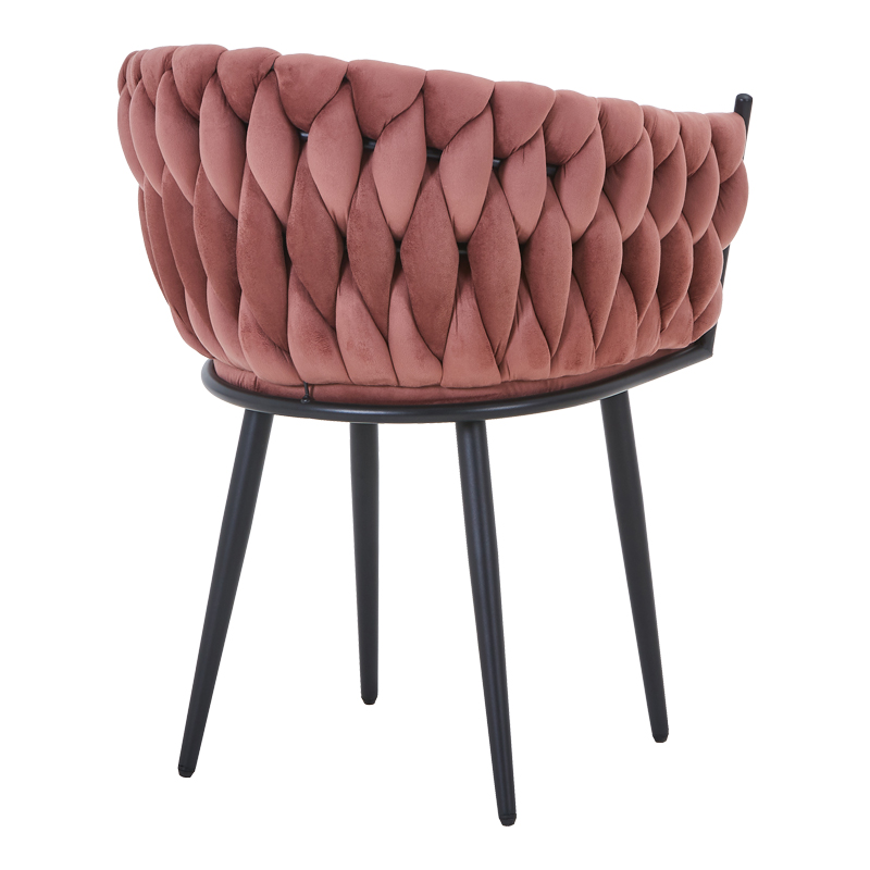 Πολυθρόνα Vivian pakoworld σάπιο μήλο βελούδο-πόδι μαύρο μέταλλο 61x55x80εκ