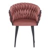Vivian armchair pakoworld rotten apple velvet-leg black metal 61x55x80cm