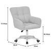 Givole pakoworld office chair in yelow boucle fabric 55x55x75-84cm