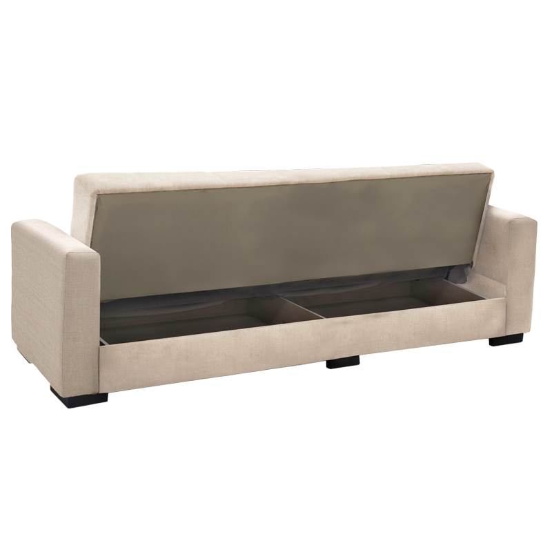 Vox pakoworld three-seater sofa-bed with storage cream fabric 214x82x83cm Vox pakoworld three-seater sofa-bed with storage cream fabric 214x82x83cm