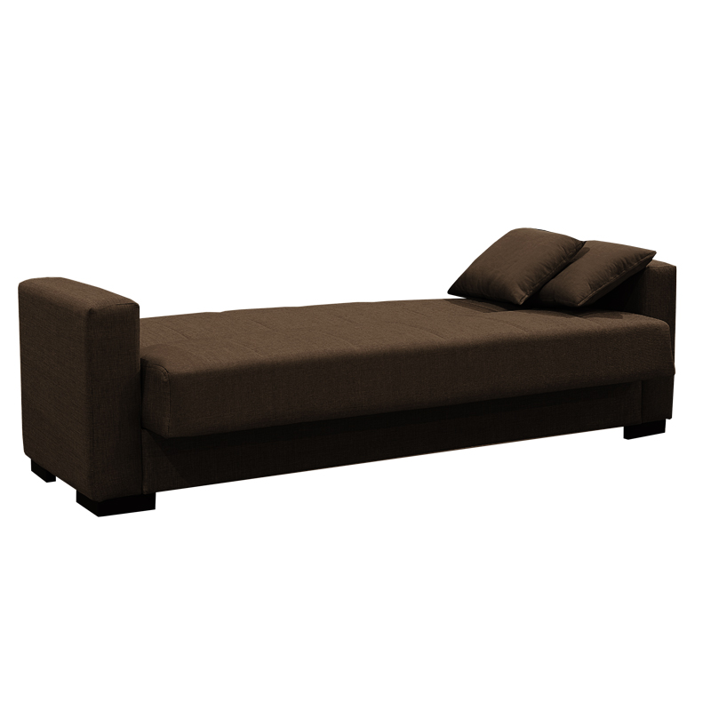Sofa-bed with storage three-seater Vox pakoworld brown fabric 214x82x83cm Sofa-bed with storage three-seater Vox pakoworld brown fabric 214x82x83cm
