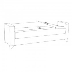 Sofa-bed with storage two-seater Vox pakoworld light gray fabric 154x82x83cm Sofa-bed with storage two-seater Vox pakoworld light gray fabric 154x82x83cm