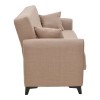 Sofa-bed with storage three-seater Lincoln pakoworld beige fabric 225x75x85cm