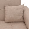 Sofa-bed with storage three-seater Lincoln pakoworld beige fabric 225x75x85cm