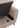 Sofa-bed with storage three-seater Lincoln pakoworld beige fabric 225x75x85cm