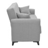Lincoln three-seater sofa-bed with storage space pakoworld light gray fabric 225x75x85cm