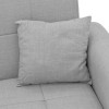 Lincoln three-seater sofa-bed with storage space pakoworld light gray fabric 225x75x85cm
